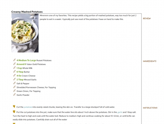 journal/entries/creamy-mashed-potatoes screenshot