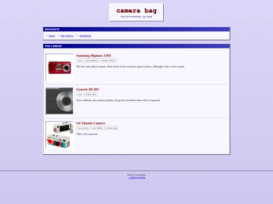 cameras screenshot