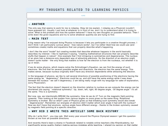 writings/learnphysics screenshot