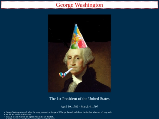 presidentprofileminiproject screenshot