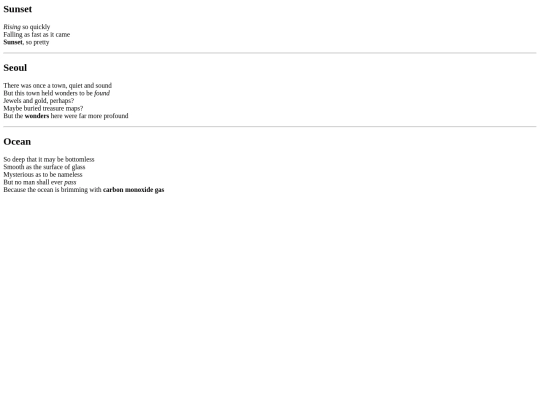 poems screenshot
