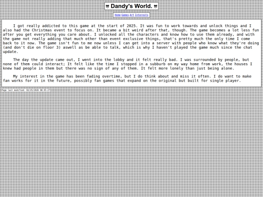 interests/dandy screenshot