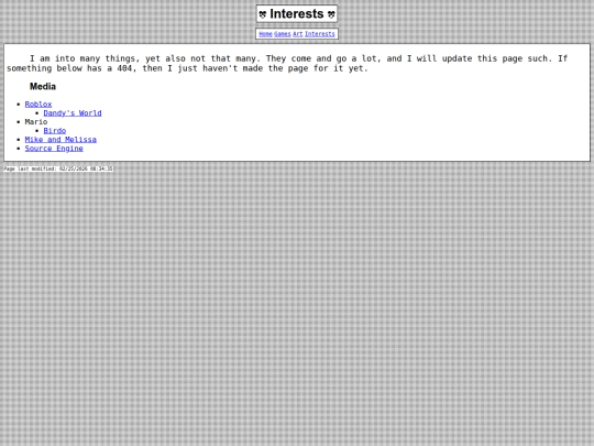 interests screenshot