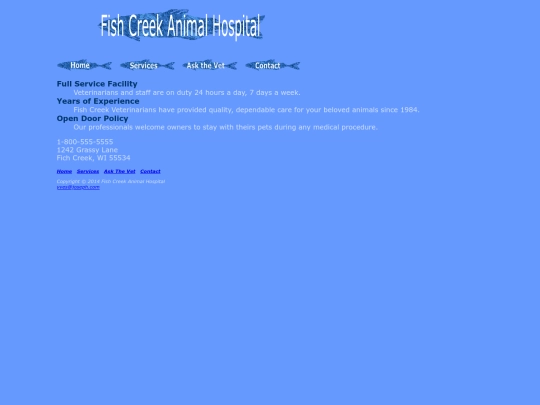 fishcreekanimalhospital screenshot