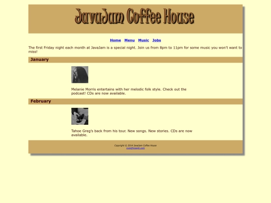 javajamcoffeehouse/music screenshot