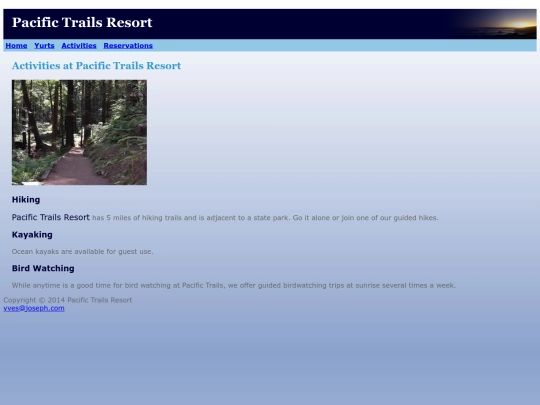 pacifictrailscasestudy/activities screenshot