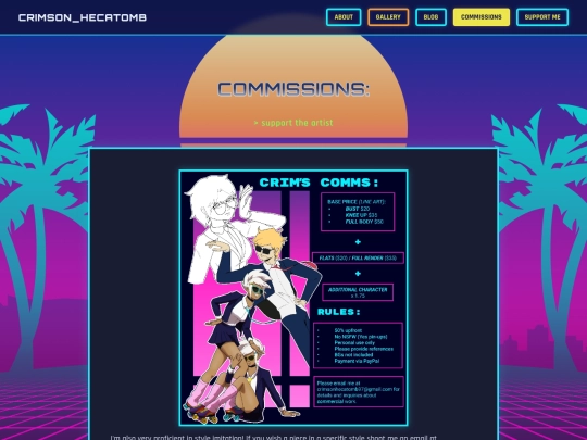 commissions screenshot