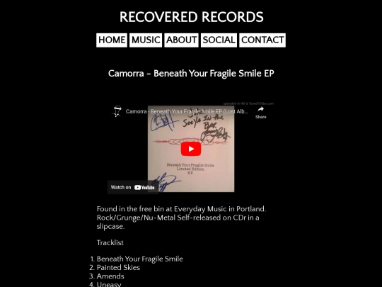 music/beneathyourfragilesmile screenshot