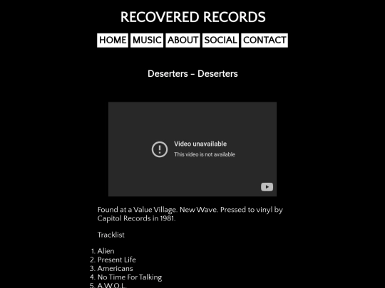 music/deserters screenshot