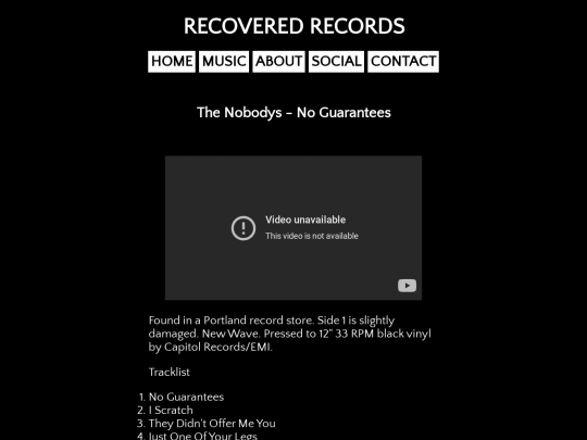 music/noguarantees screenshot