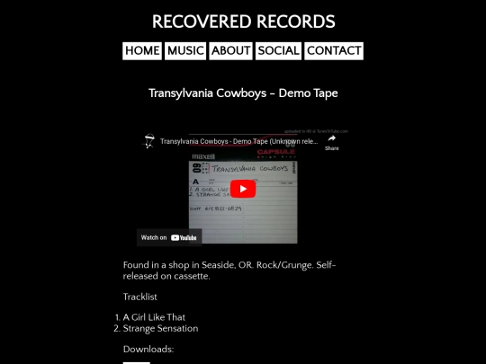 music/transylvaniacowboys screenshot