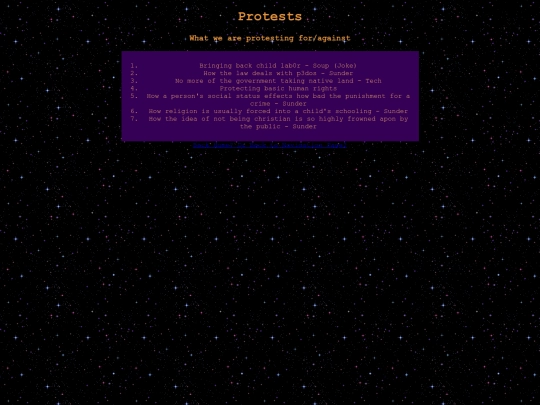 Protests screenshot