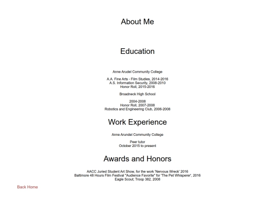 aboutme screenshot