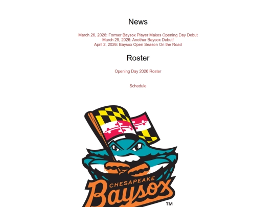 sports/baseball/baysox screenshot