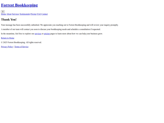 thankyou screenshot