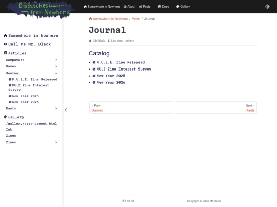 posts/journal screenshot