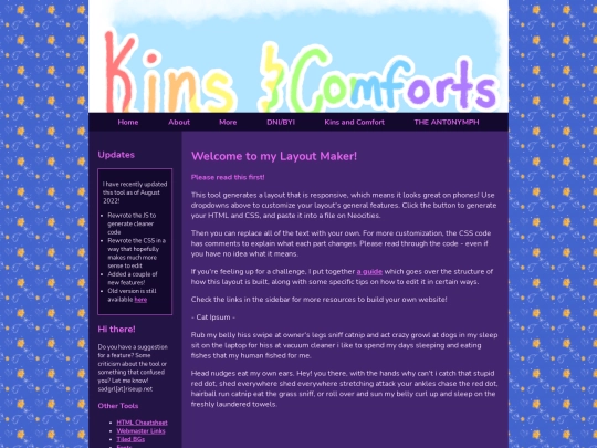 Kins and Comforts screenshot
