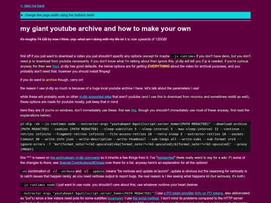 yt-archive screenshot