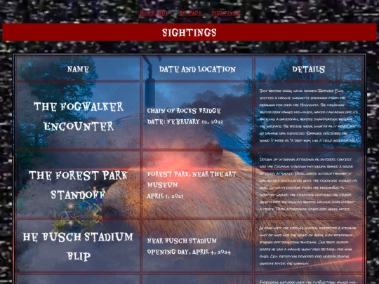 sightings screenshot