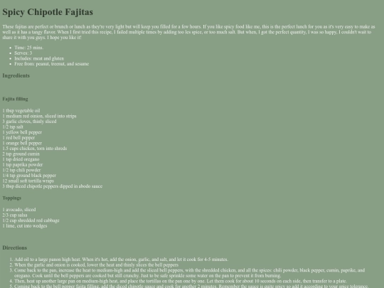 chipotlefajitas screenshot