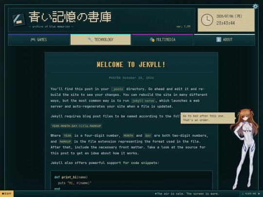 tech/2024/10/25/welcome-to-jekyll screenshot
