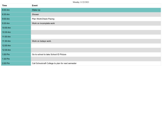 Content/Unit3/Schedule screenshot