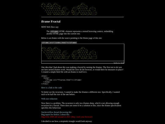 projects/iframe-fractal screenshot