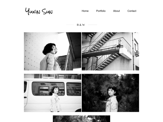 portfolio-BandWpage screenshot