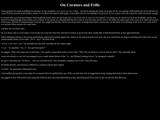 on-curators-and-frills screenshot