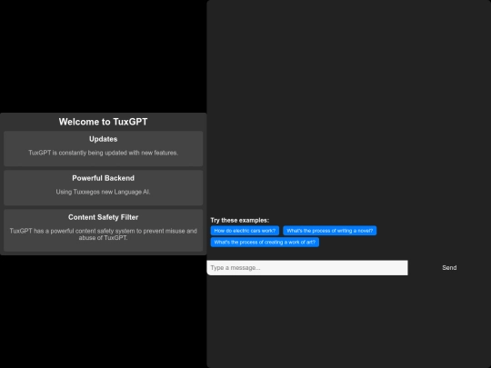 chatbot screenshot