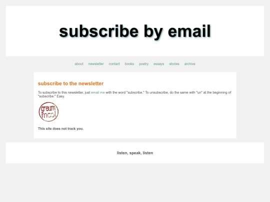 subscribe by email screenshot