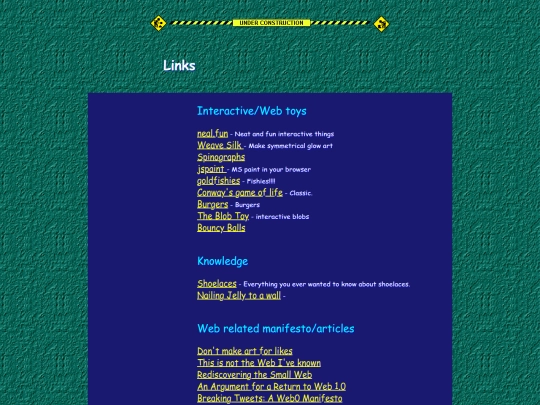 links screenshot