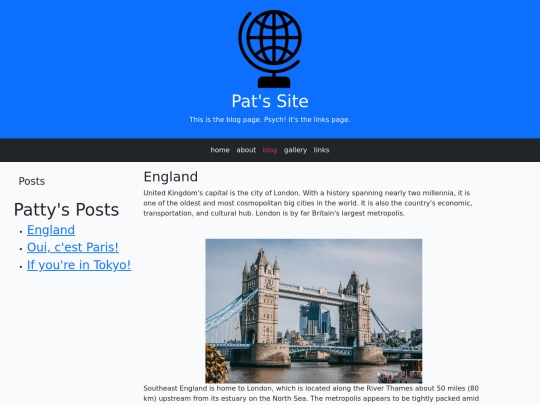 blog screenshot