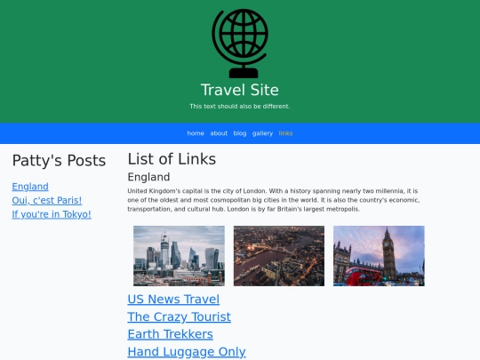 links screenshot