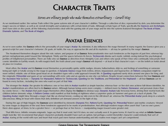 mta/character-creation/character-traits screenshot