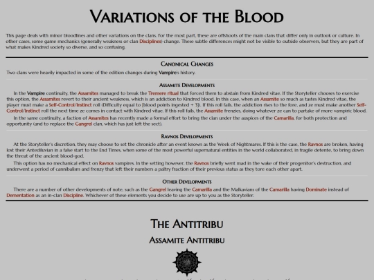 vtm/clans-bloodlines/bloodlines/variations-of-the-blood screenshot