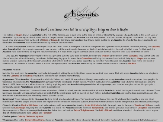 vtm/clans-bloodlines/clans/assamites screenshot