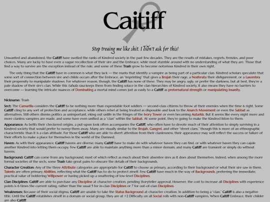 vtm/clans-bloodlines/clans/caitiff screenshot