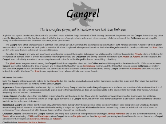 vtm/clans-bloodlines/clans/gangrel screenshot