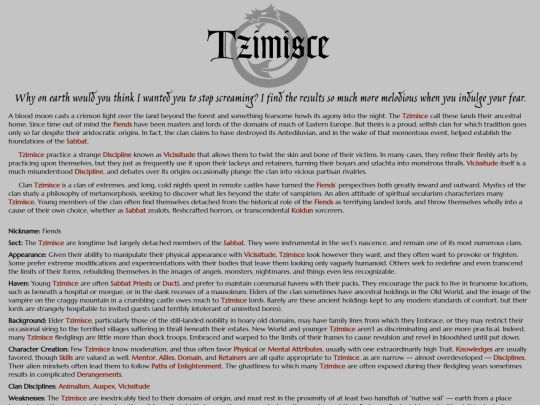 vtm/clans-bloodlines/clans/tzimisce screenshot