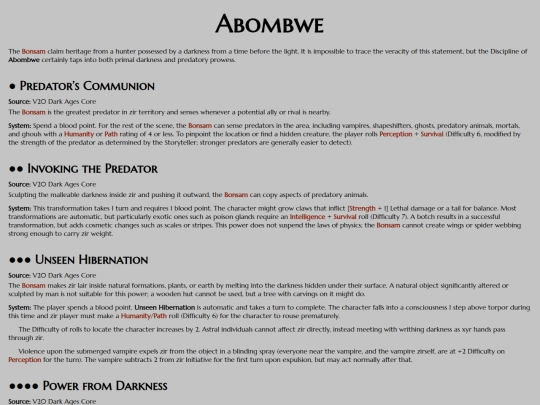vtm/disciplines/abombwe screenshot