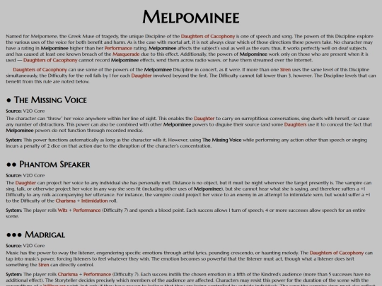 vtm/disciplines/melpominee screenshot