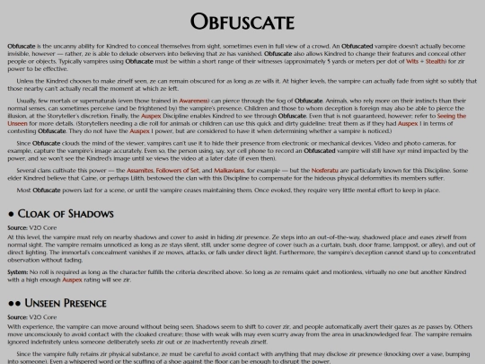 vtm/disciplines/obfuscate screenshot