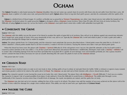 vtm/disciplines/ogham screenshot