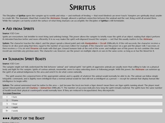vtm/disciplines/spiritus screenshot