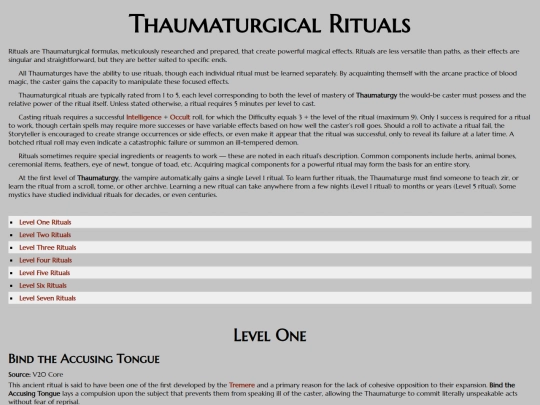 vtm/disciplines/thaumaturgy-rituals screenshot