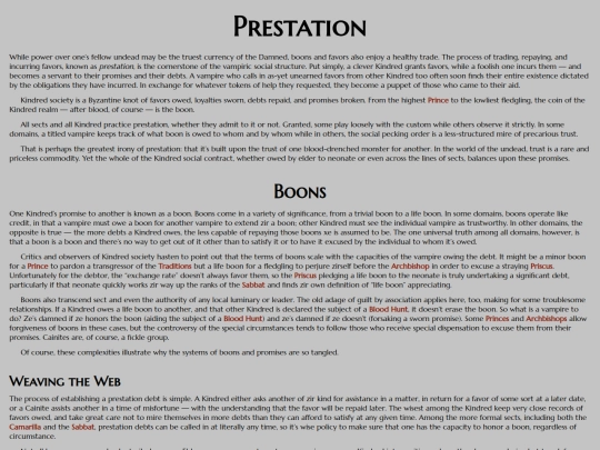 vtm/sects-titles/prestation screenshot