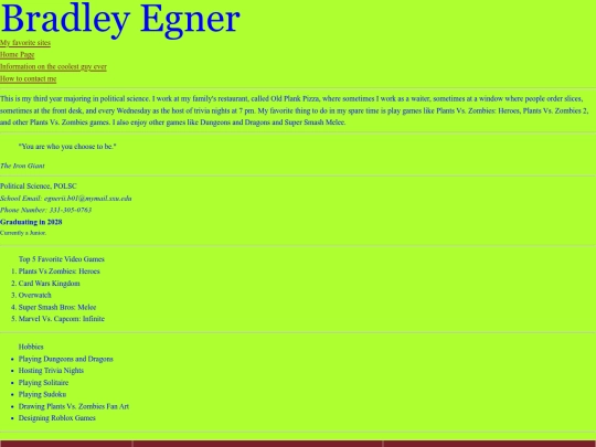 pages/aboutme screenshot