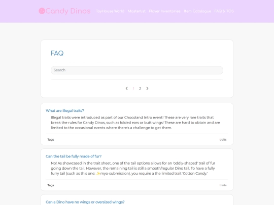 faq screenshot