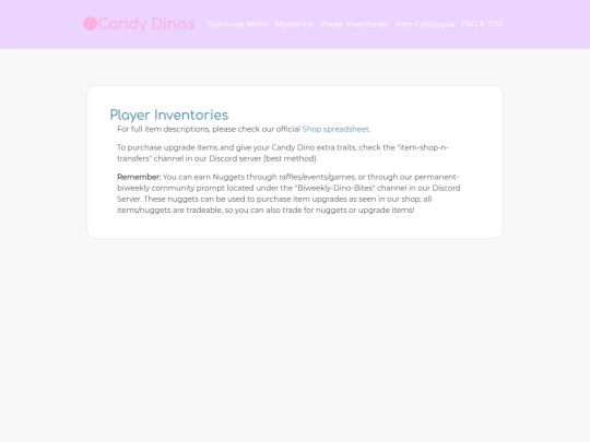 inventories screenshot